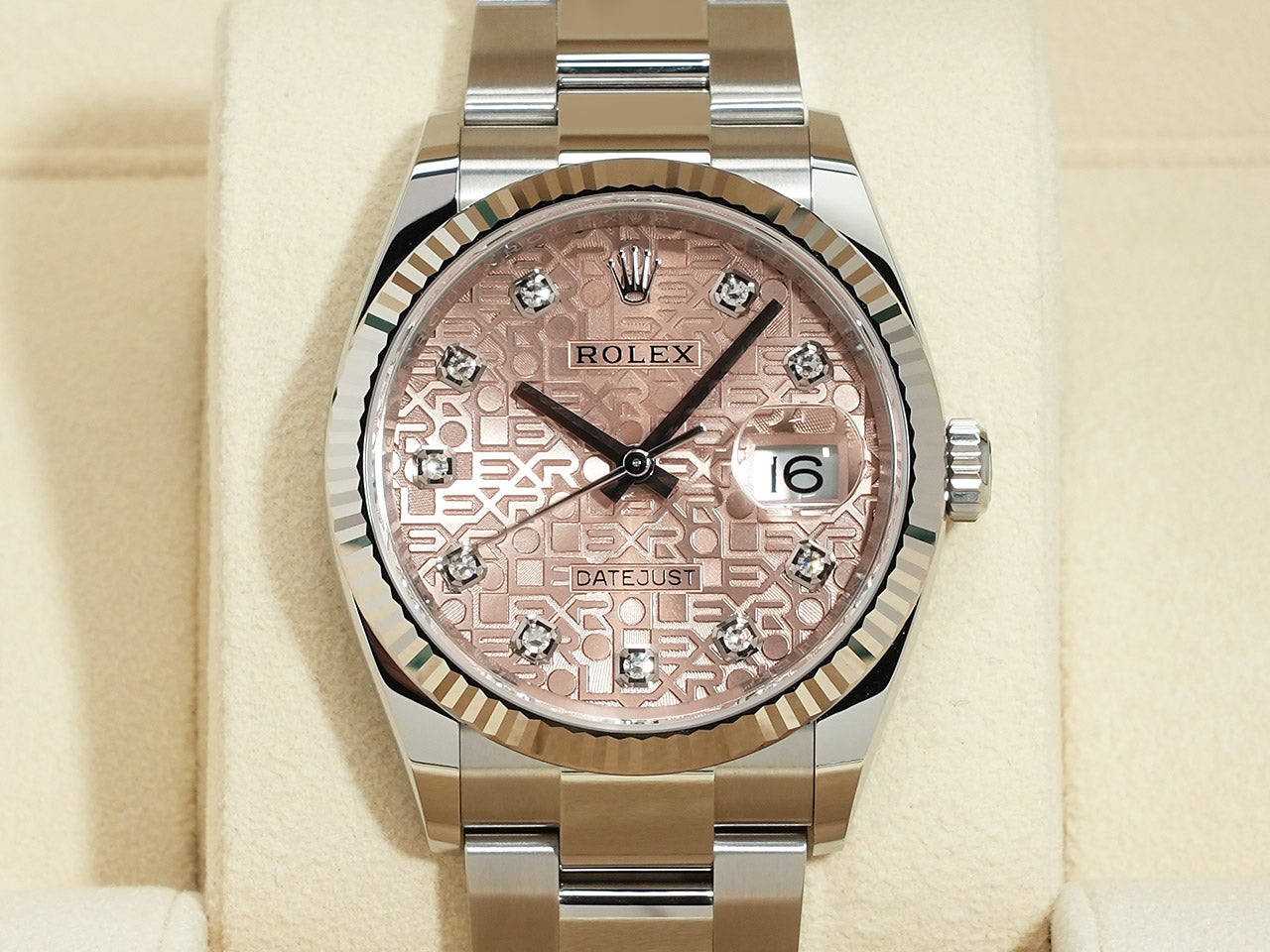 Rolex Datejust 36 Ref.126234G SS x 18KWG Pink Holographic Computer Dial