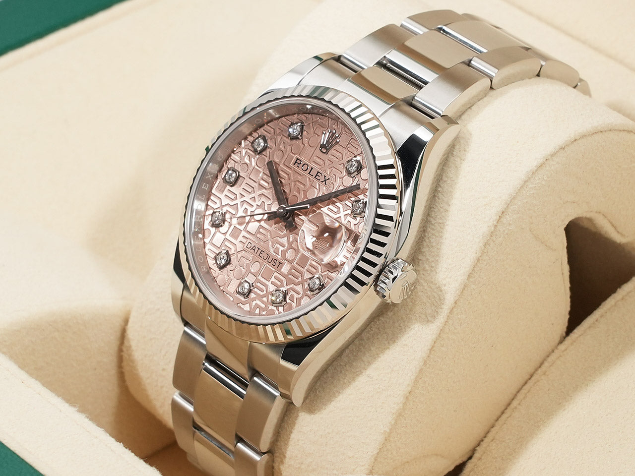 Rolex Datejust 36 Ref.126234G SS x 18KWG Pink Holographic Computer Dial