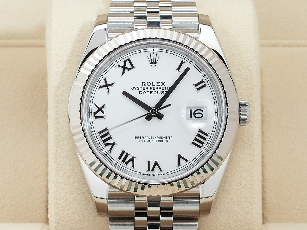 Rolex Datejust 41 Ref.126334 SS/WG White Roman Dial