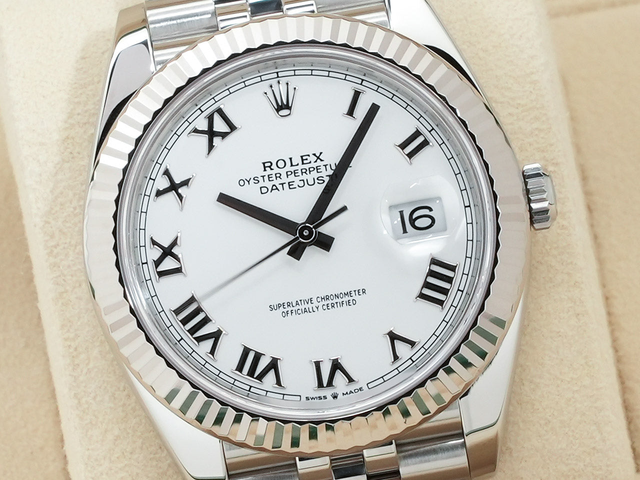 Rolex Datejust 41 Ref.126334 SS/WG White Roman Dial