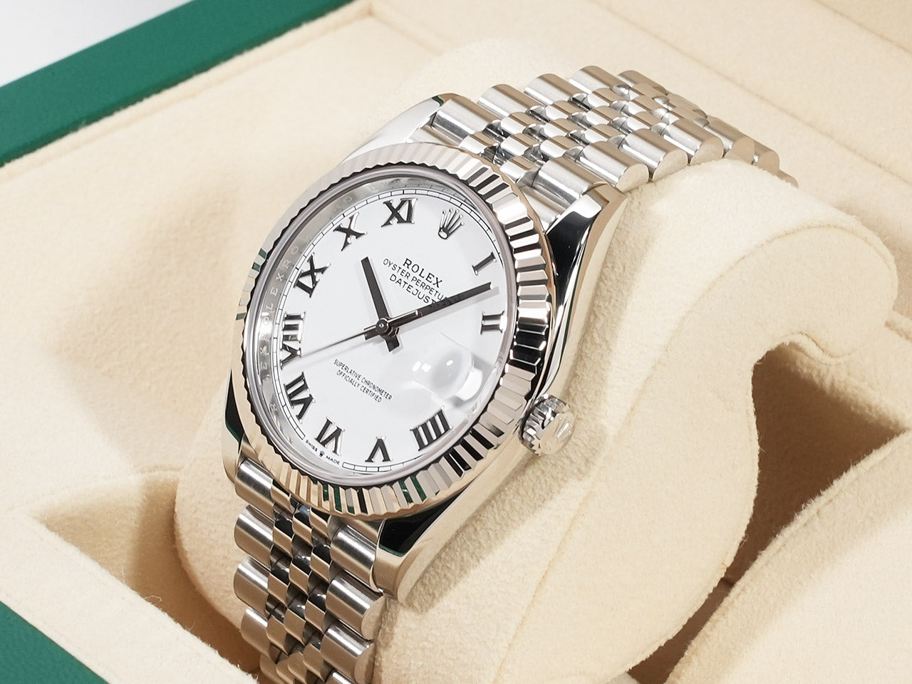 Rolex Datejust 41 Ref.126334 SS/WG White Roman Dial