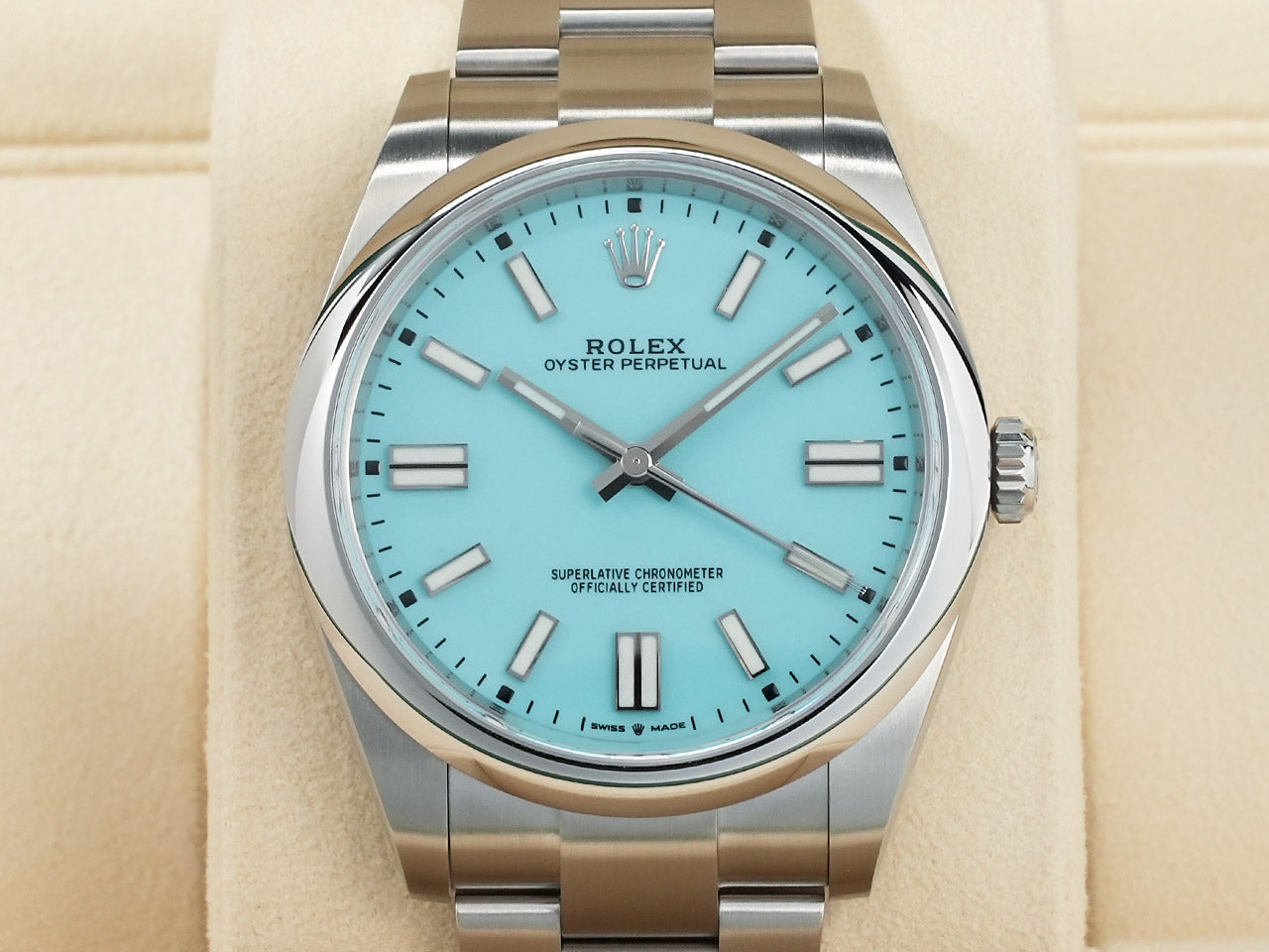 Rolex Oyster Perpetual 41 Ref.124300 SS Turquoise Dial