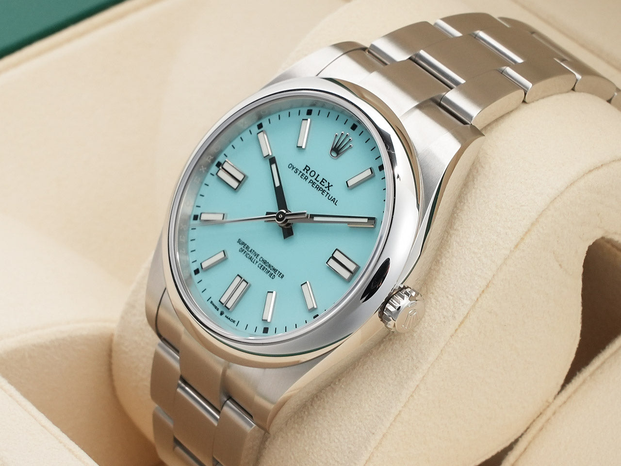 Rolex Oyster Perpetual 41 Ref.124300 SS Turquoise Dial