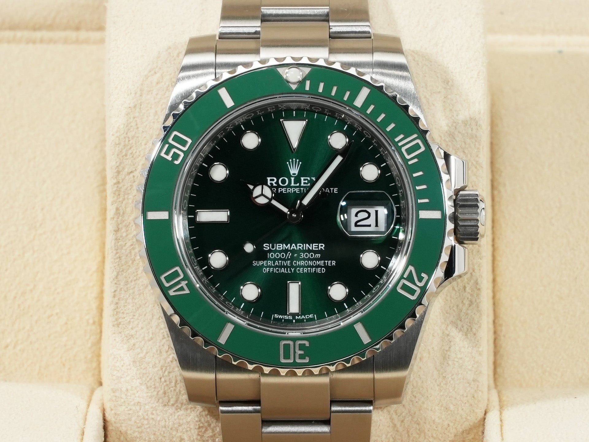 Rolex Submariner Date Ref.116610LV SS Green Dial