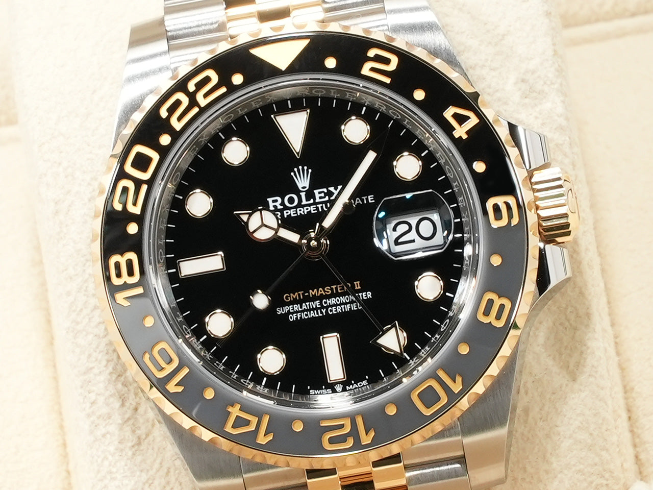 Rolex GMT Master II Ref.126713GRNR SS/YG Black Dial