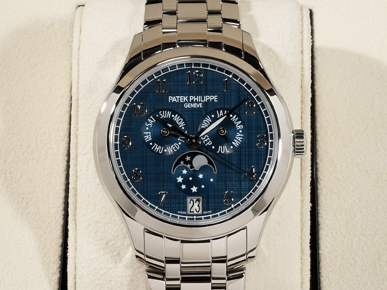 Patek Philippe Annual Calendar Moon Phase Ref.4947/1A-001 Stainless Steel Blue Dial