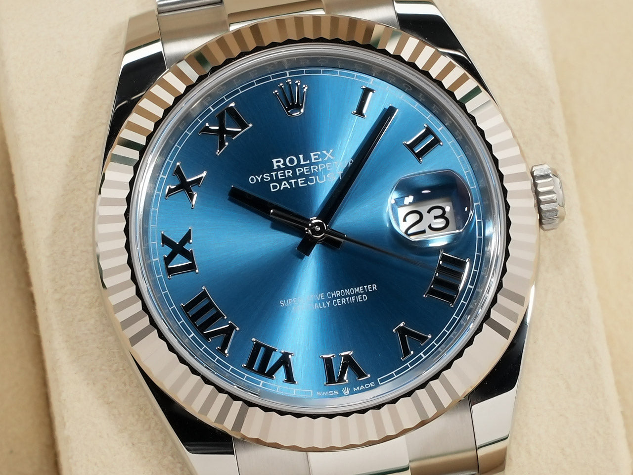 Rolex Datejust 41 Ref.126334 SS/WG Azzurro Blue Dial