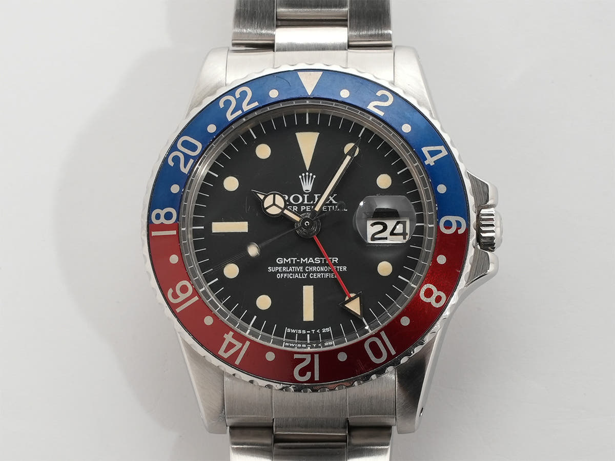 ロレックス GMTマスター Ref.1675 ブラック文字盤 中古 gcpztr62