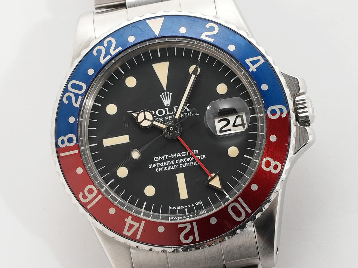 ロレックス GMTマスター Ref.1675 ブラック文字盤 中古 gcpztr62