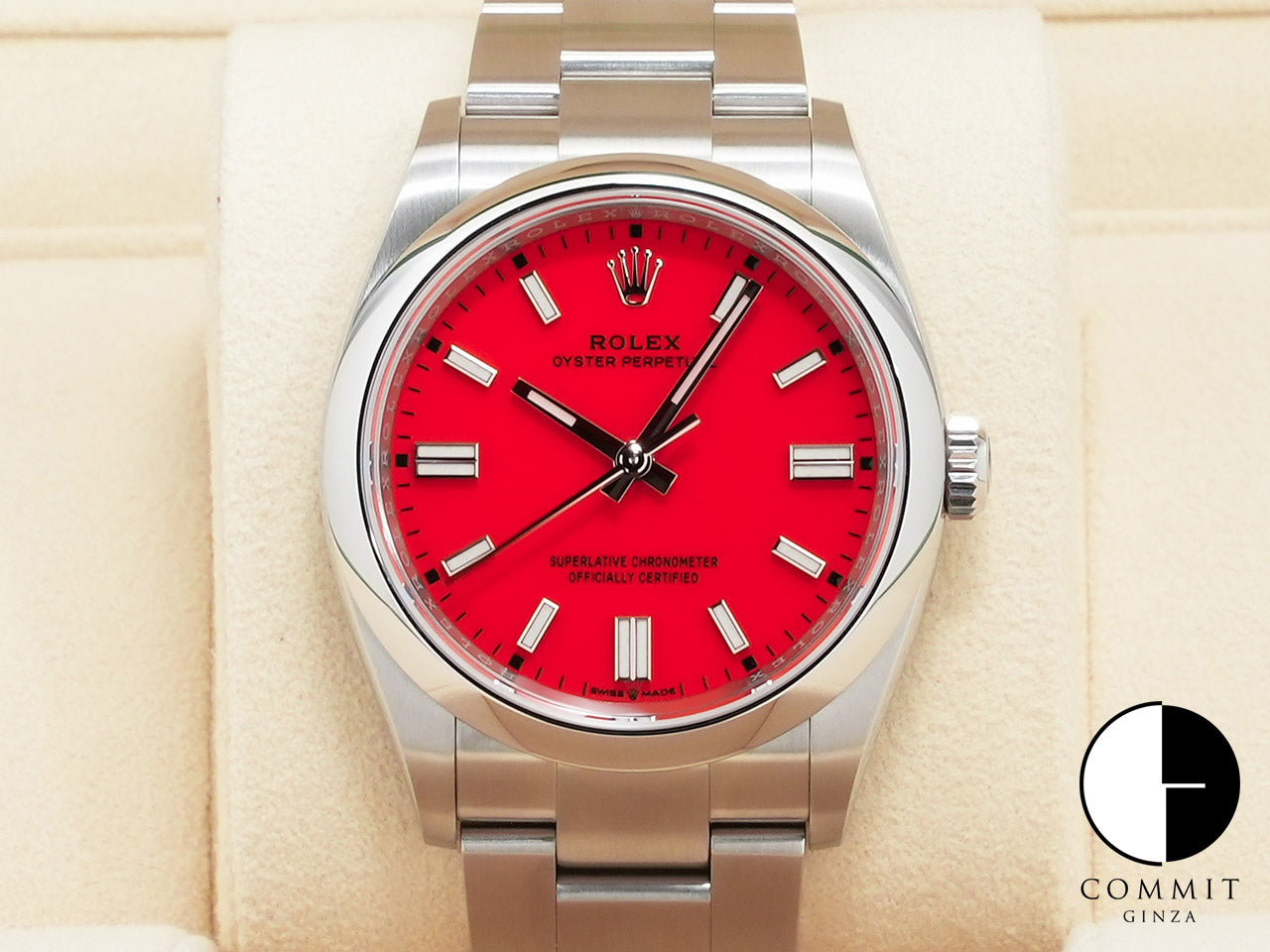 Rolex Oyster Perpetual 36 Ref.126000 SS Coral Red Dial