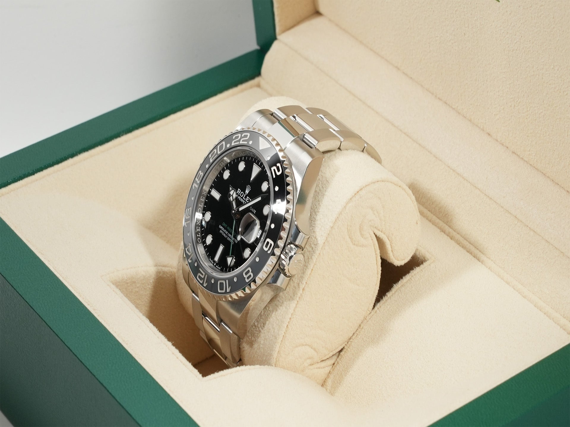 Rolex GMT Master II Ref.126710GRNR SS Black Dial