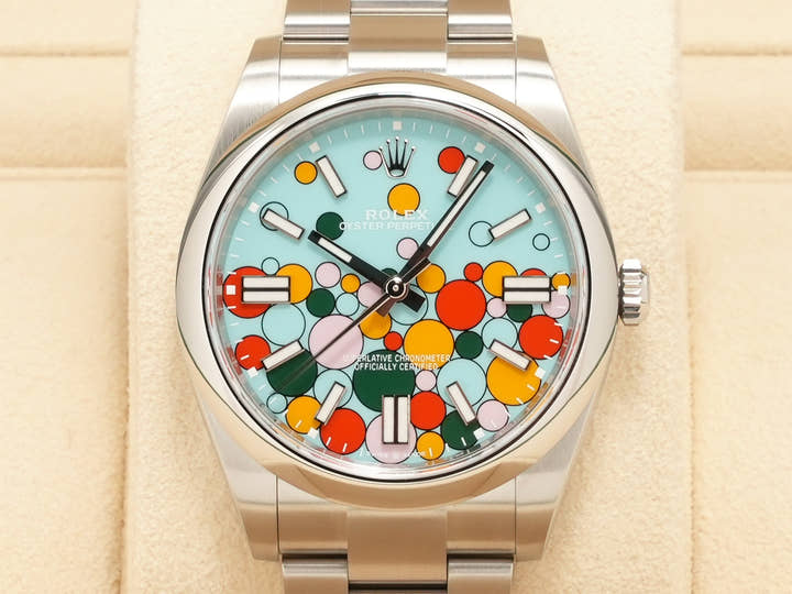 ロレックス オイスターパーペチュアル41 Ref.124300 ステンレススチール セレブレーションモチーフ文字盤