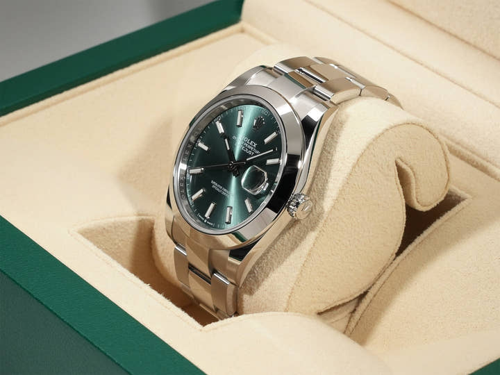 Rolex Datejust 41 Ref. 126300 Stainless Steel Mint Green Dial