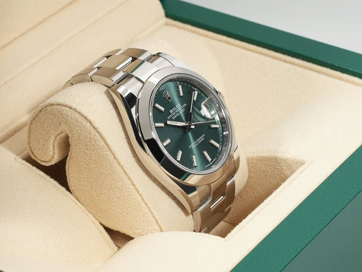 Rolex Datejust 41 Ref. 126300 Stainless Steel Mint Green Dial