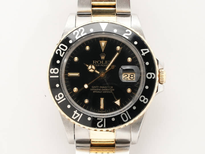 ロレックス GMTマスター Ref.16753 ブラック文字盤 中古 jdzb3fjq