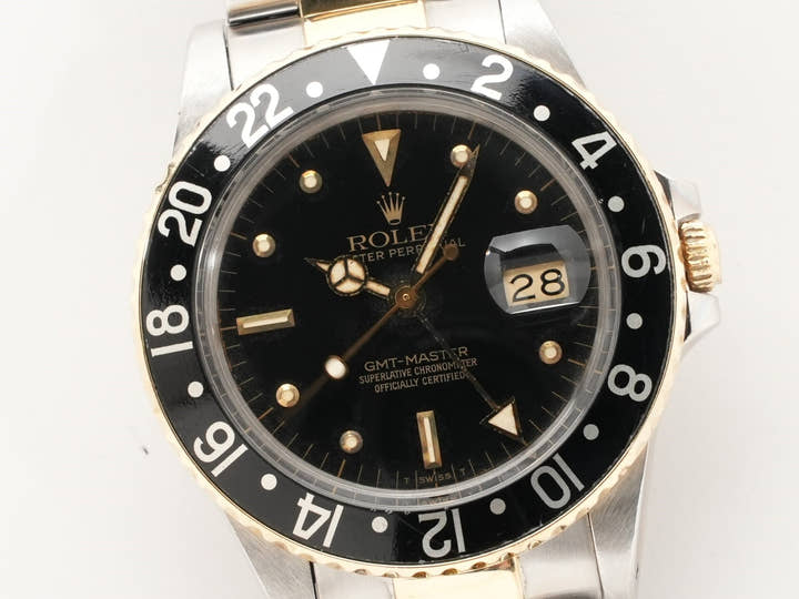 ロレックス GMTマスター Ref.16753 ブラック文字盤 中古 jdzb3fjq