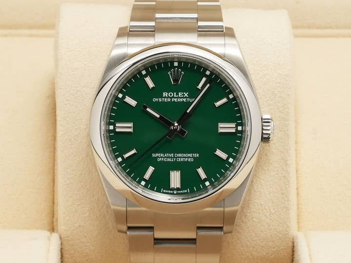 ロレックス オイスターパーペチュアル36 Ref.126000 ステンレススチール グリーン文字盤
