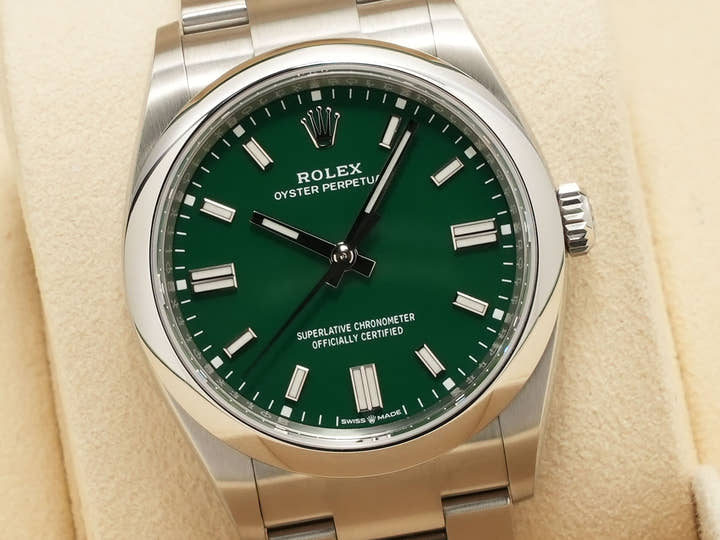 ロレックス オイスターパーペチュアル36 Ref.126000 ステンレススチール グリーン文字盤