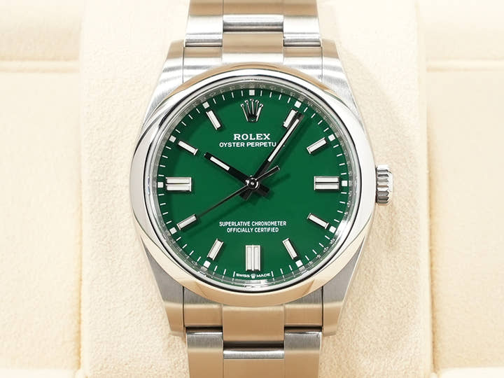 ロレックス オイスターパーペチュアル36 Ref.126000 ステンレススチール グリーン文字盤