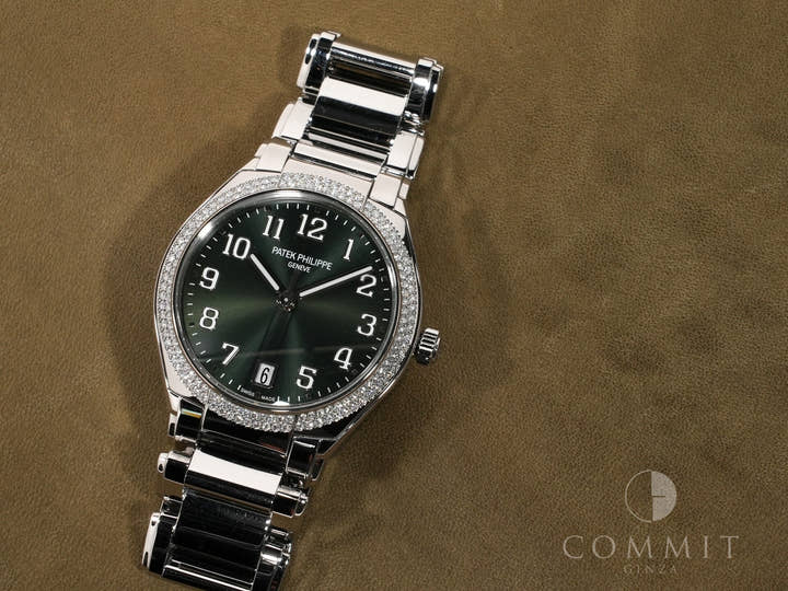 パテックフィリップ Twenty-4 Ref.7300/1200A-011 ステンレススチール オリーブグリーン ソレイユ文字盤