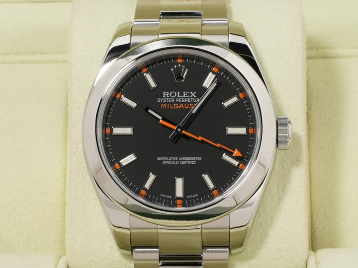 ロレックス ミルガウス Ref.116400 ステンレススチール ブラック文字盤