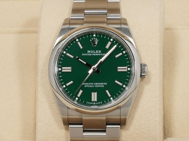 ロレックス オイスターパーペチュアル36 Ref.126000 ステンレススチール グリーン文字盤