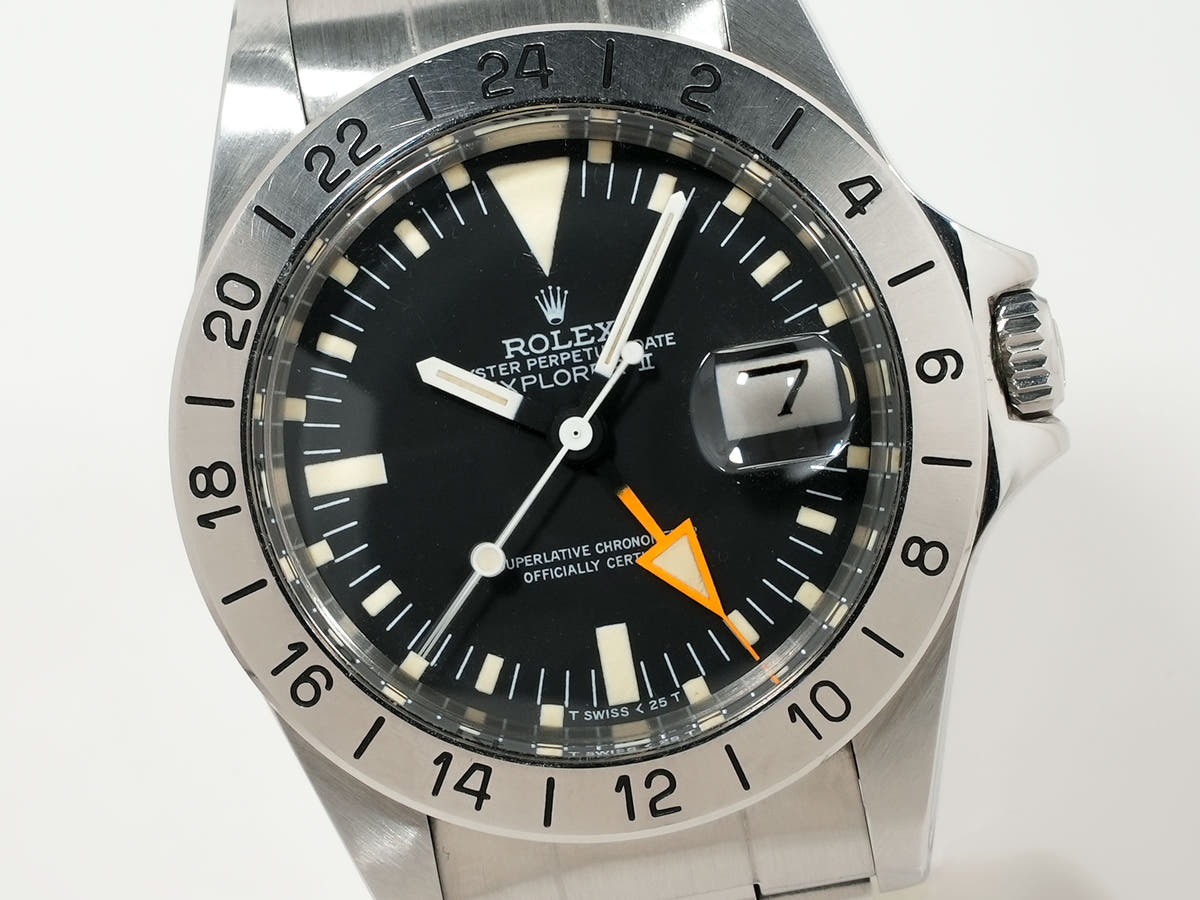 ロレックス エクスプローラーII Ref.1655 ブラック文字盤 中古 gs93nrmq