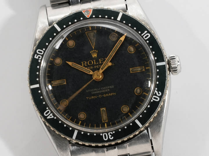 ロレックス ターノグラフ Ref.6202 ステンレススチール ブラック文字盤