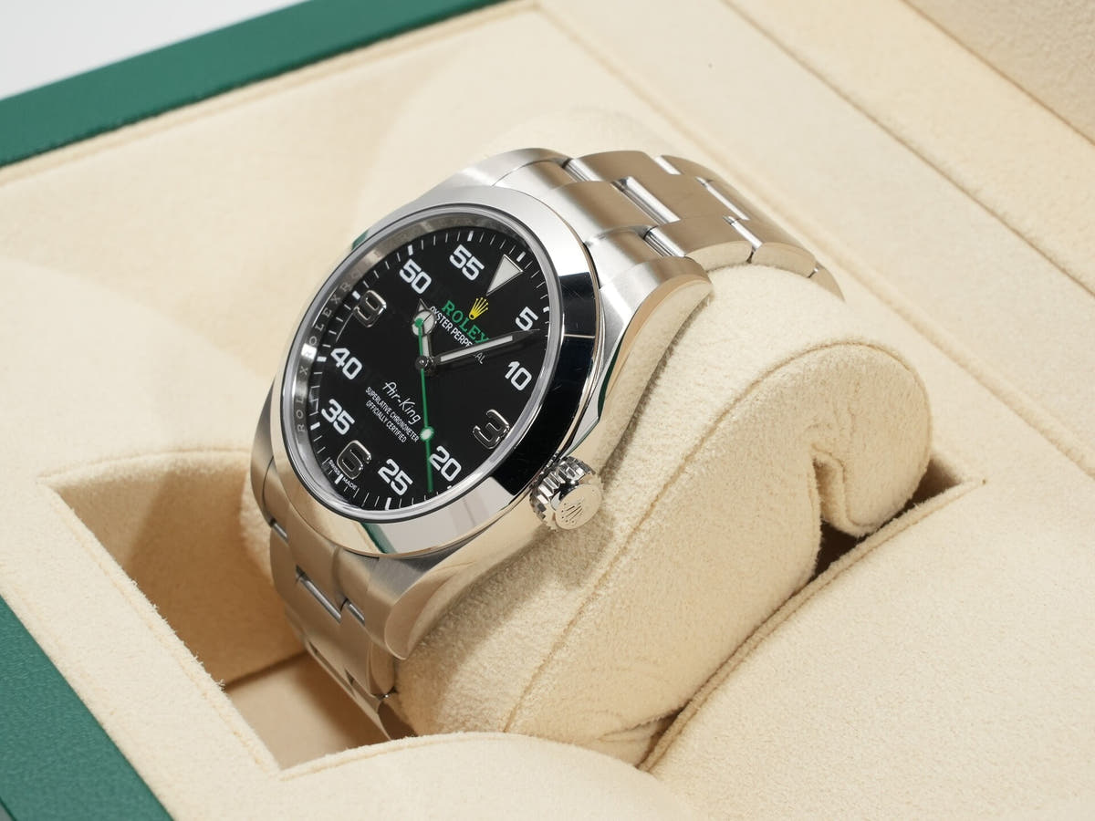 ロレックス エアキング Ref.116900 ブラック文字盤 中古 jp652fiy