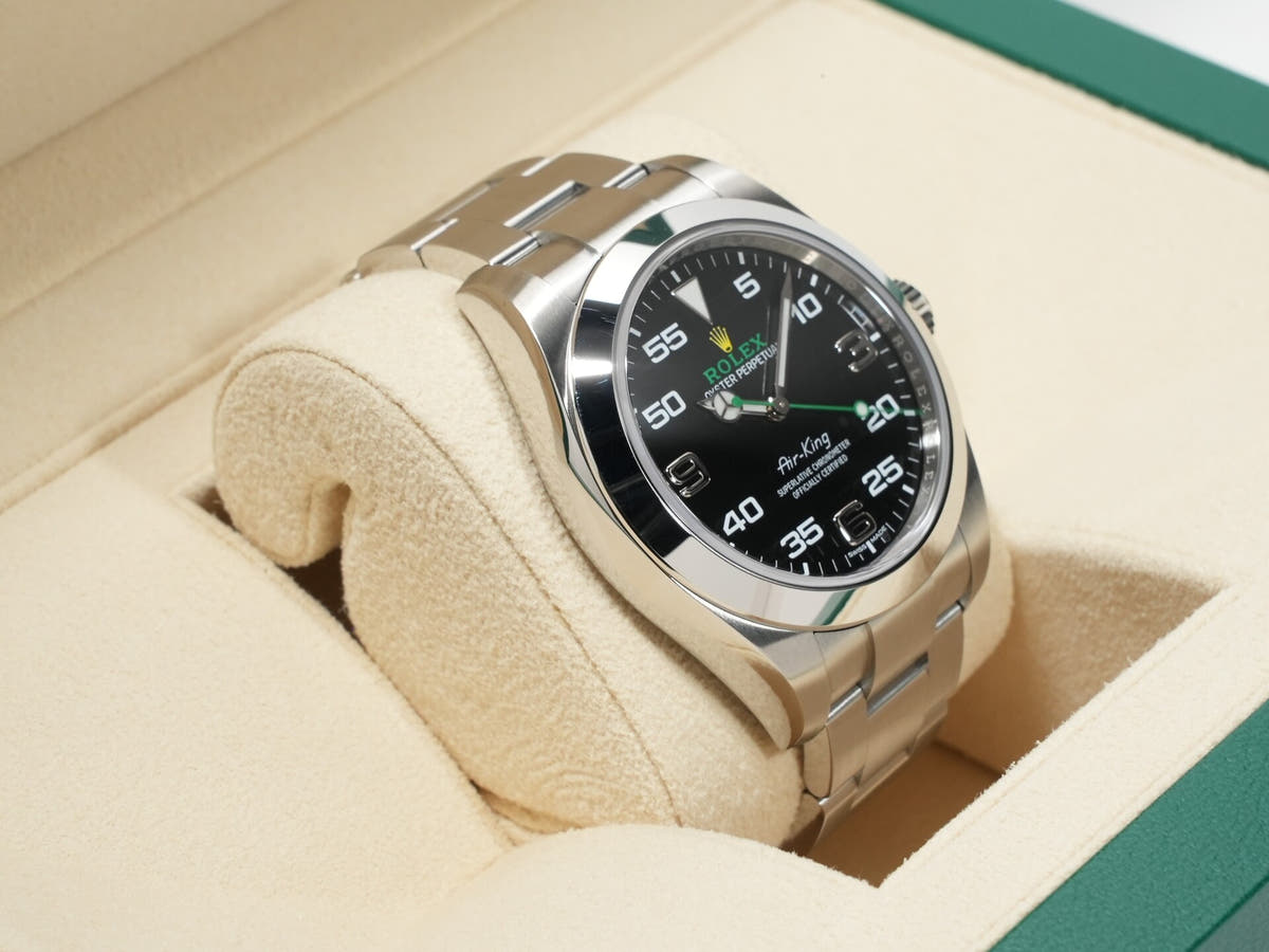 ロレックス エアキング Ref.116900 ブラック文字盤 中古 jp652fiy