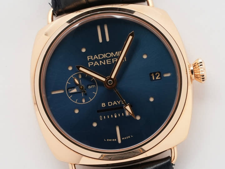 パネライ ラジオミール 8デイズ GMT オロロッソ Ref.PAM00538 ブルー文字盤 中古 iq4kwoou