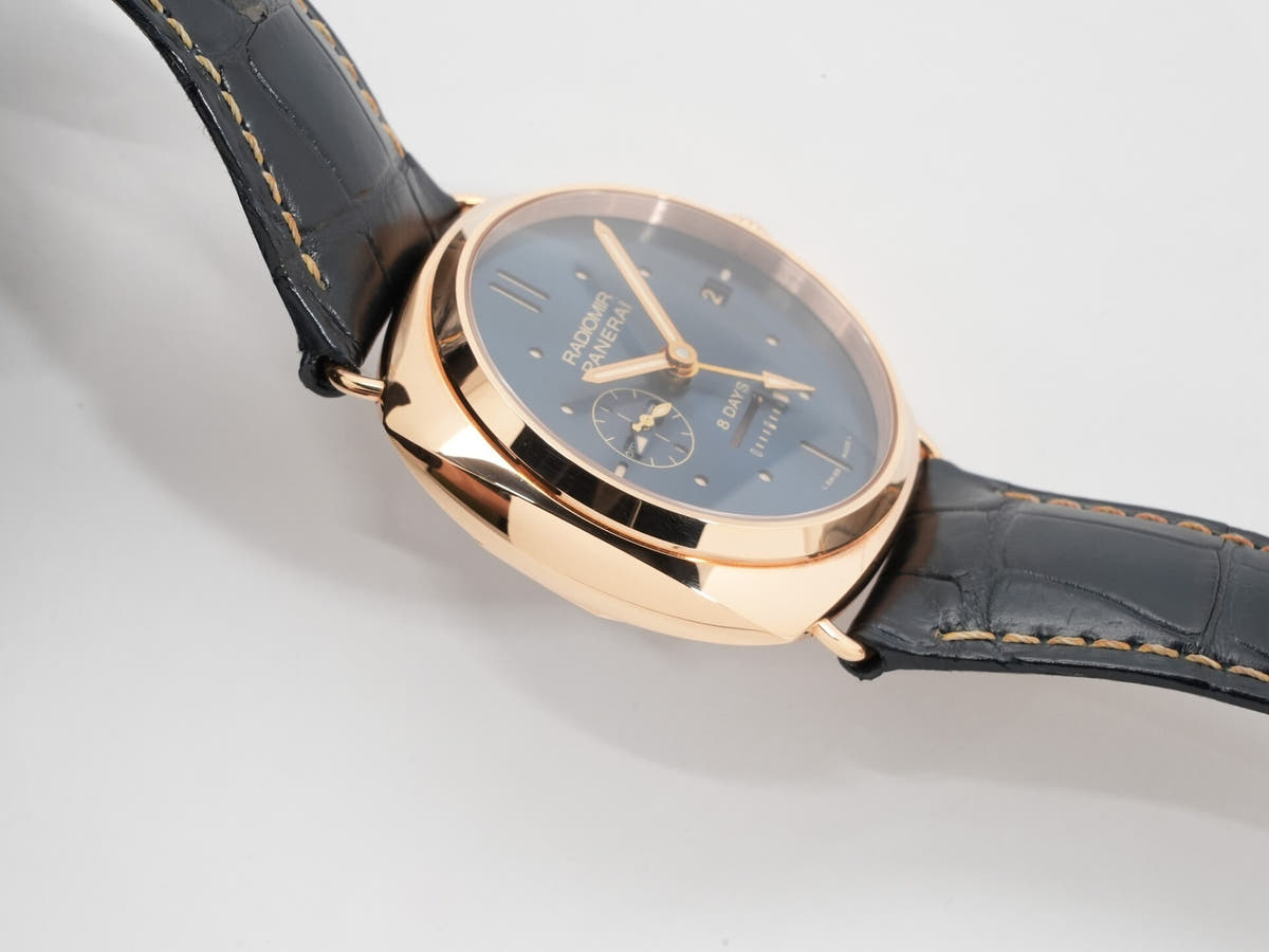 パネライ ラジオミール 8デイズ GMT オロロッソ Ref.PAM00538 ブルー文字盤 中古 iq4kwoou