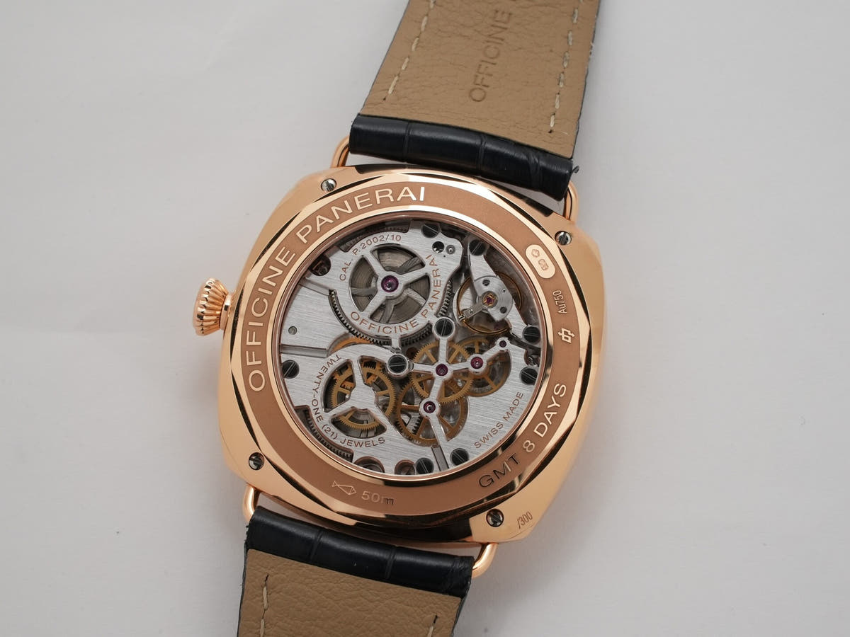 パネライ ラジオミール 8デイズ GMT オロロッソ Ref.PAM00538 ブルー文字盤 中古 iq4kwoou