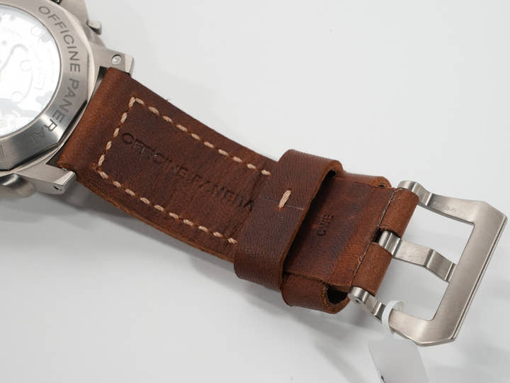 パネライ ルミノール 1950 クロノグラフ モノプルサンテ 8DAYS GMT チタニオ Ref.PAM00737 グリーン文字盤 美中古 f4bgg9i4