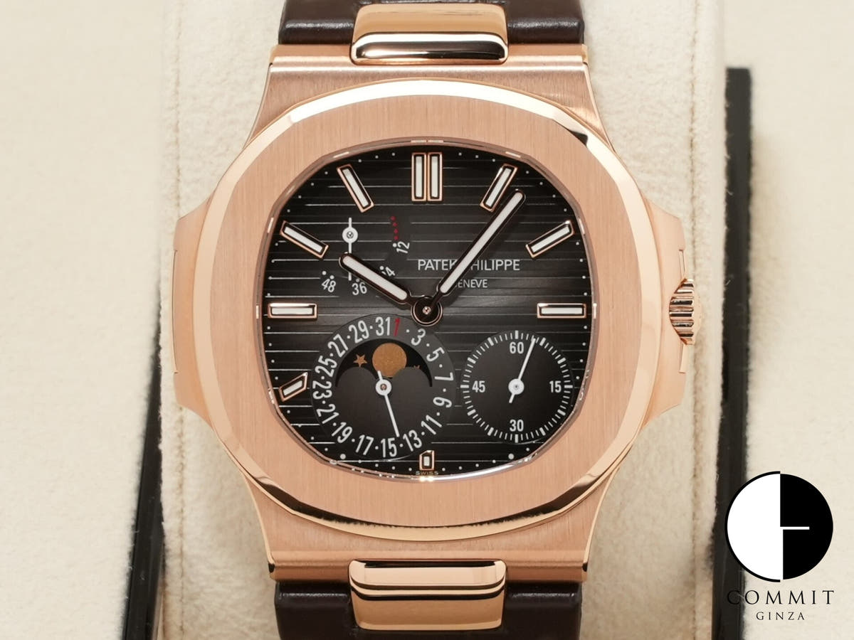 パテックフィリップ ノーチラス Ref.5712R-001 ブラック ブラウン文字盤 美品 gzq38fb4