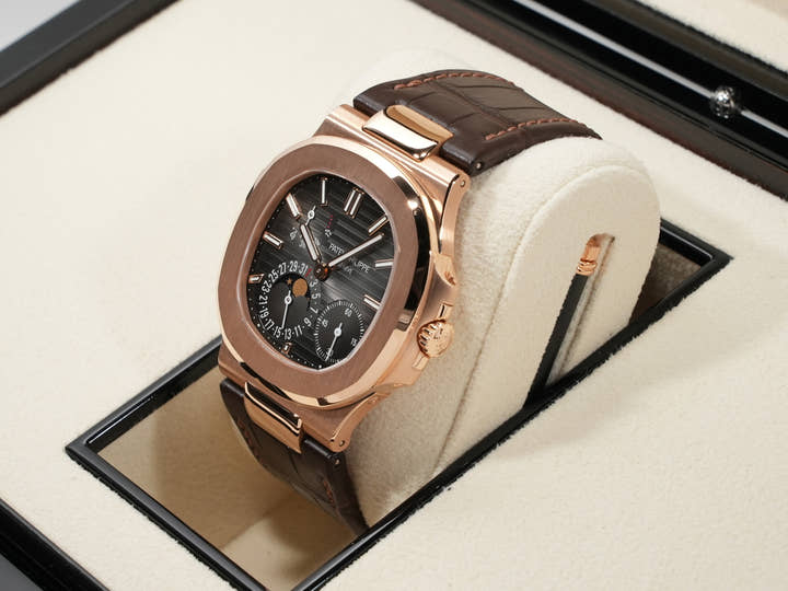 Patek Philippe Nautilus Ref. 5712R-001 Rose Gold, Black Brown Dial