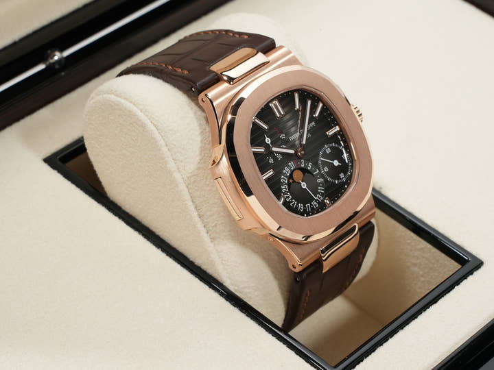 Patek Philippe Nautilus Ref. 5712R-001 Rose Gold, Black Brown Dial