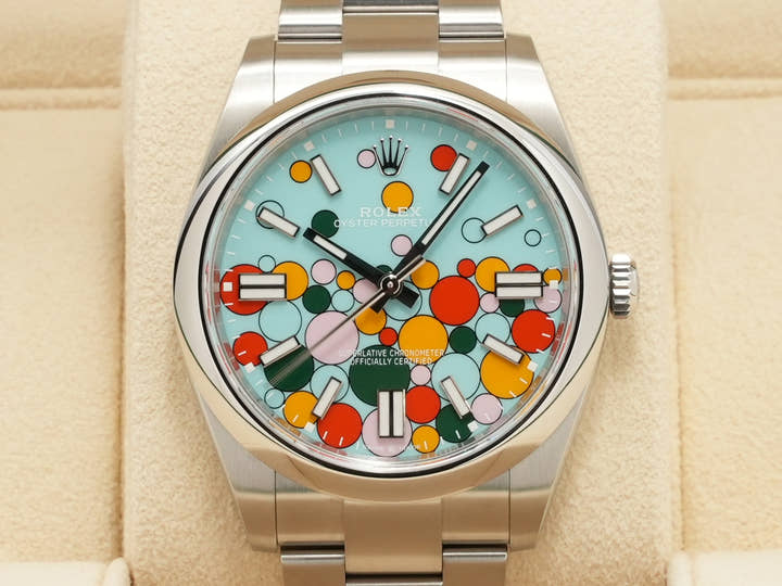 ロレックス オイスターパーペチュアル41 Ref.124300 ステンレススチール セレブレーションモチーフ文字盤