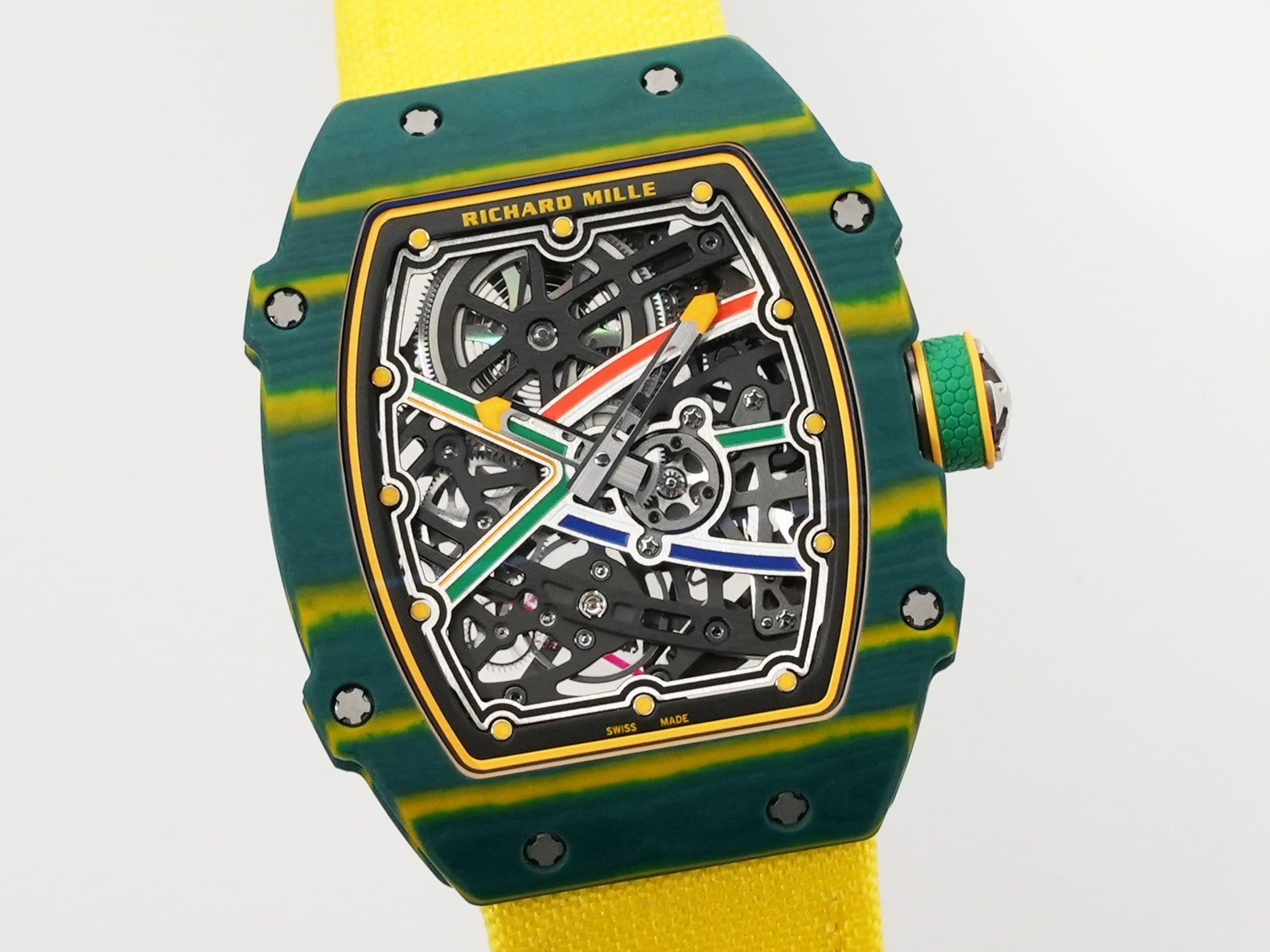 リシャールミルRM67-01 67-02用純正ラバーベルト＆純正チタン尾錠セット NEW Richard Mille OEM Rubber Strap Band for RM67-02 RM67-01