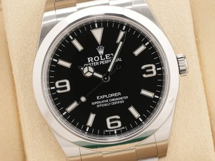 Rolex Explorer I Ref. 214270 Stainless Steel Black Dial
