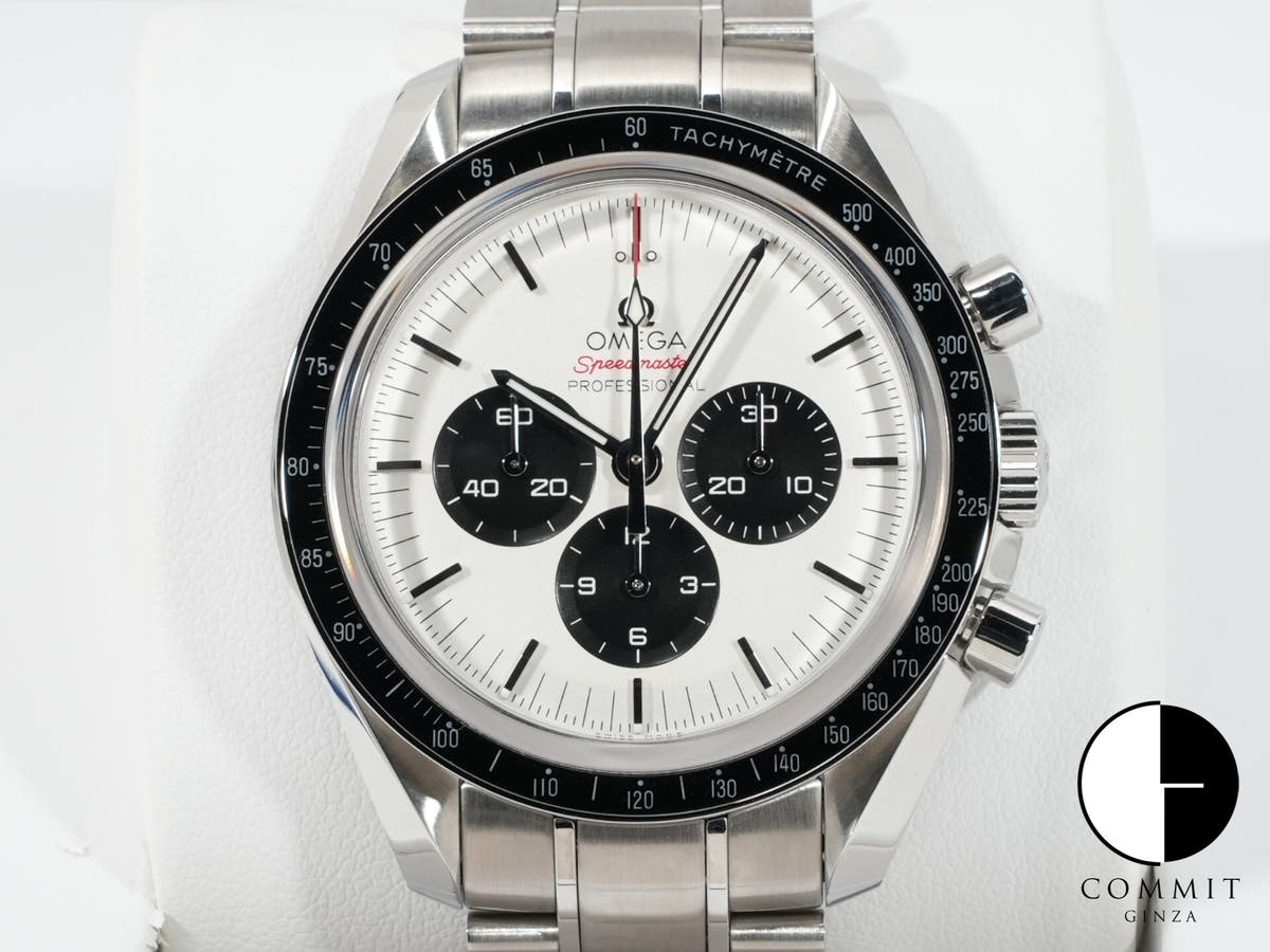 オメガ スピードマスター 記念モデル クロノグラフ 42MM  東京2020リミテッドエディション Ref.522.30.42.30.04.001 シルバー文字盤 美品 s7ysdeiq