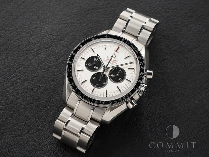 オメガ スピードマスター 記念モデル クロノグラフ 42MM  東京2020リミテッドエディション Ref.522.30.42.30.04.001 シルバー文字盤 美品 s7ysdeiq