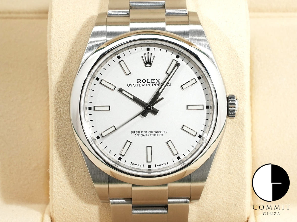 Rolex Oyster Perpetual 39 Ref. 114300 Stainless Steel White Dial