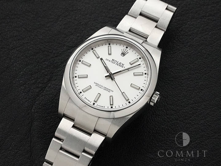 Rolex Oyster Perpetual 39 Ref. 114300 Stainless Steel White Dial