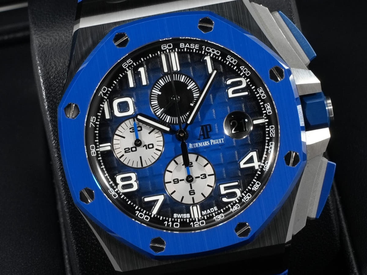 オーデマピゲ ロイヤルオーク オフショア クロノグラフ Ref.26405CE.OO.A030CA.01 スモークブルー文字盤 美中古 tb4b5pxg