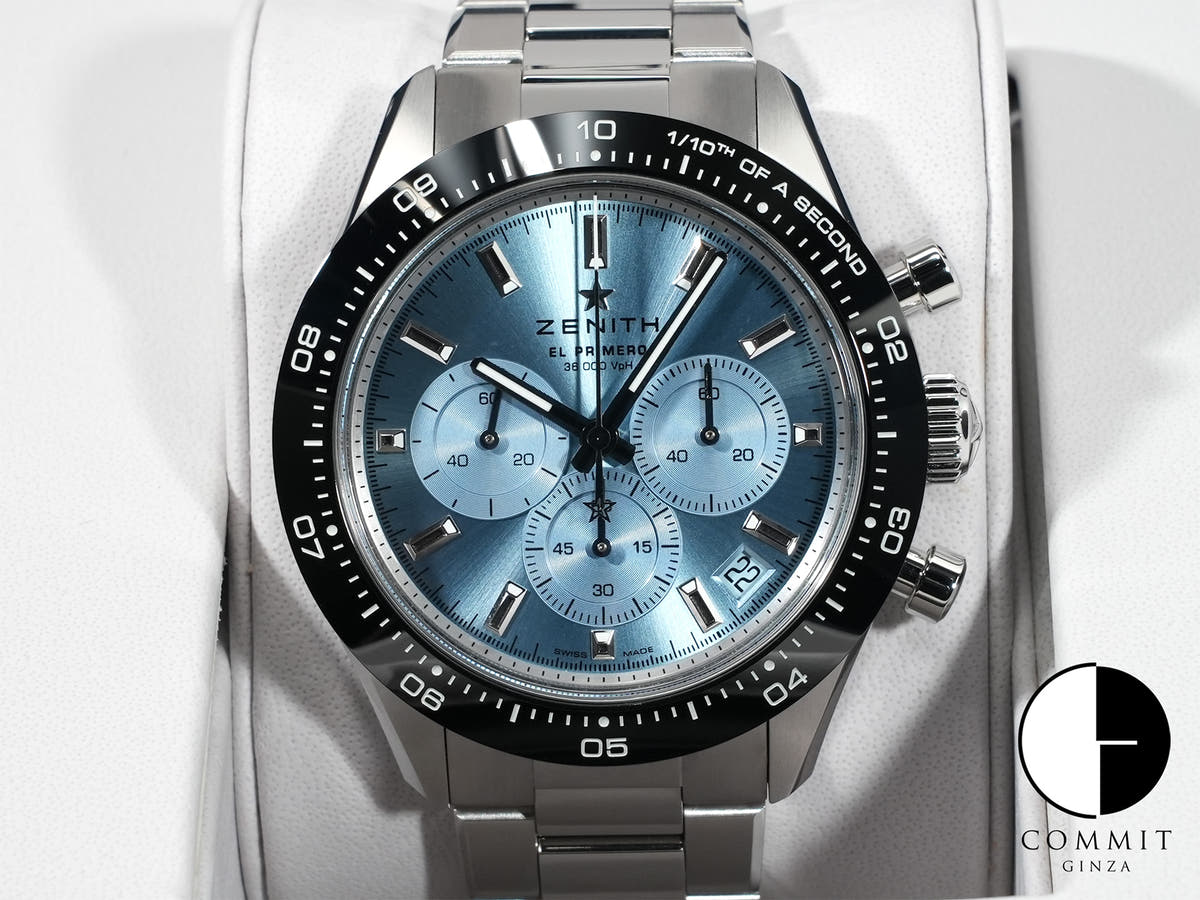 ゼニス クロノマスター スポーツ ヨシダ スペシャル エディション Ref.03.3105.3600/52.M3100 アクアブルー文字盤 未使用 oj54ctuu