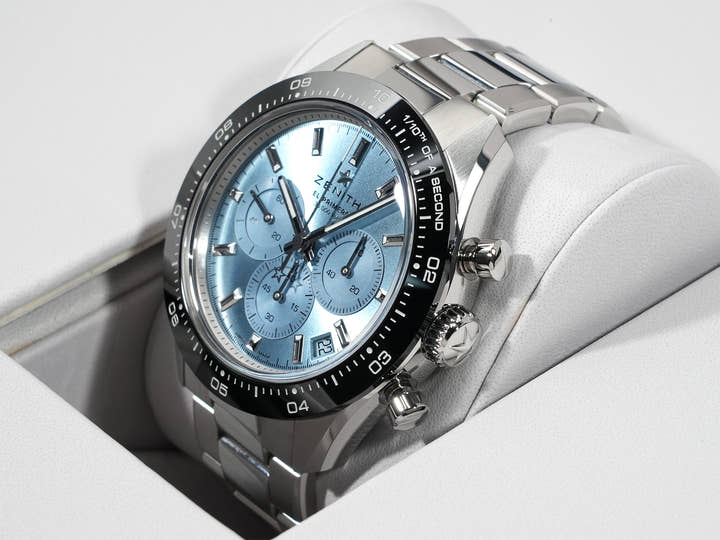 ゼニス クロノマスター スポーツ ヨシダ スペシャル エディション Ref.03.3105.3600/52.M3100 アクアブルー文字盤 未使用 oj54ctuu