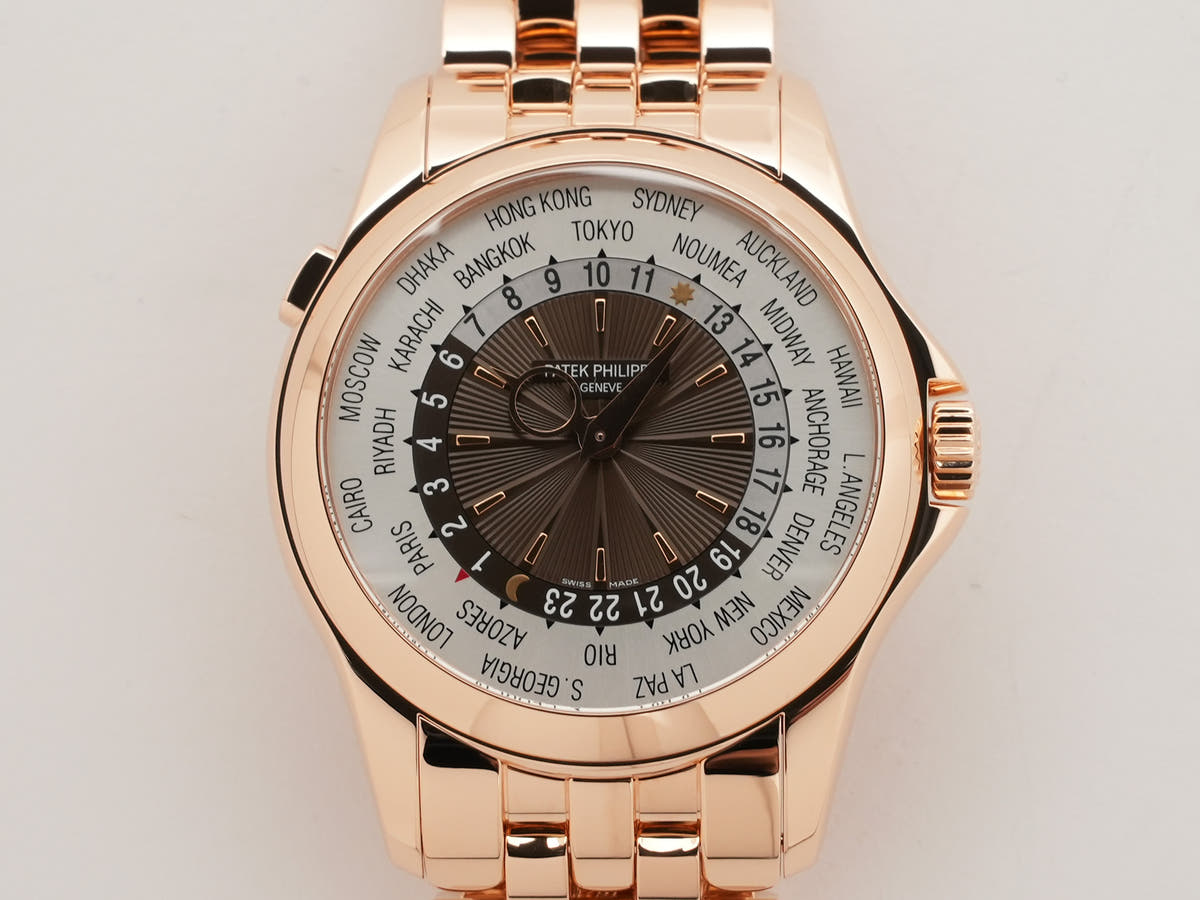 Patek Philippe Complications World Time Ref.5130/1R-001 Silver/Brown Dial Good Condition 446x3cot