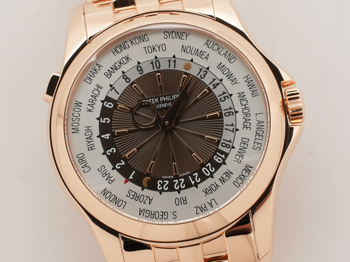 Patek Philippe Complications World Time Ref.5130/1R-001 Silver/Brown Dial Good Condition 446x3cot