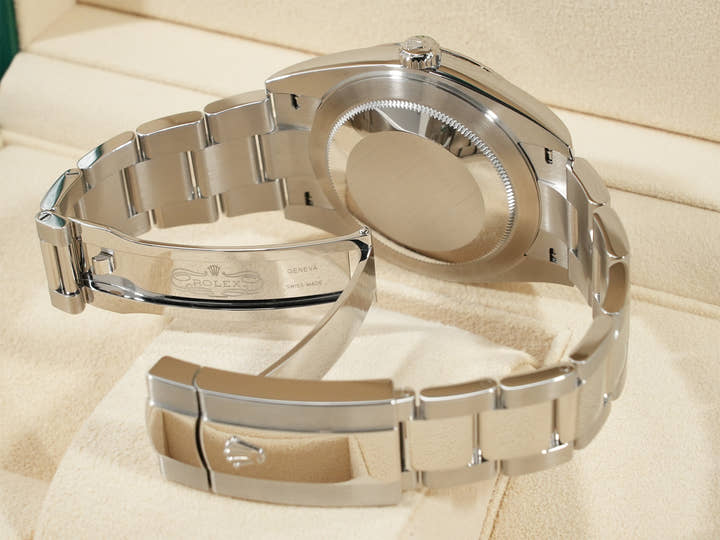 ロレックス デイトジャスト41 Ref.126334G ステンレススチール/ホワイトゴールド スレートx10Pダイヤ文字盤 オイスターブレスレット